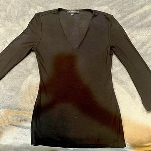 Women’s ripped black 3/4 sleeve Inc top size small